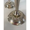 COPPIA CANDELIERE PORTACANDELE VINTAGE 18 cm/h SILVER PLATED MADE in ENGLAND '50