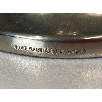 COPPIA CANDELIERE PORTACANDELE VINTAGE 18 cm/h SILVER PLATED MADE in ENGLAND '50