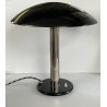 LAMPADA VINTAGE NERA METALLO CROMATO BAUHAUS ANNI 30 MINIMALISTA DESIGN LAMP