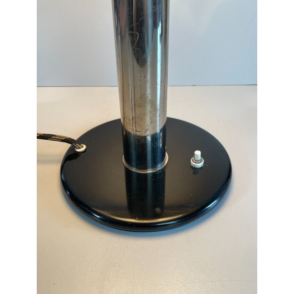 LAMPADA VINTAGE NERA METALLO CROMATO BAUHAUS ANNI 30 MINIMALISTA DESIGN LAMP