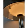 LAMPADA VINTAGE NERA METALLO CROMATO BAUHAUS ANNI 30 MINIMALISTA DESIGN LAMP