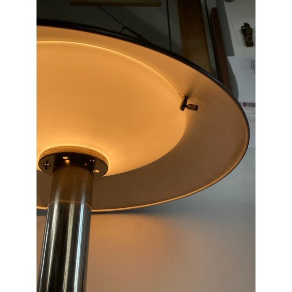 LAMPADA VINTAGE NERA METALLO CROMATO BAUHAUS ANNI 30 MINIMALISTA DESIGN LAMP
