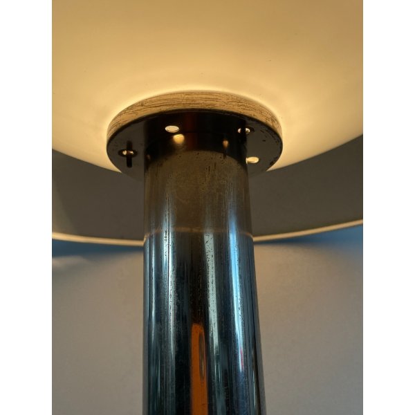 LAMPADA VINTAGE NERA METALLO CROMATO BAUHAUS ANNI 30 MINIMALISTA DESIGN LAMP