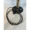 LAMPADA VINTAGE NERA METALLO CROMATO BAUHAUS ANNI 30 MINIMALISTA DESIGN LAMP