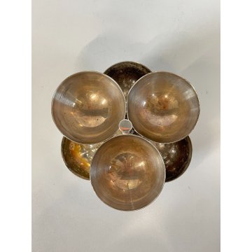 POSACENERE SVUOTATASCHE LINO SABATTINI METALLO ARGENTATO SFERE DESIGN VINTAGE