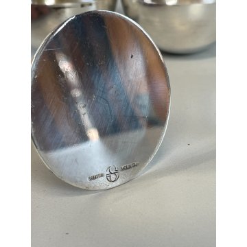 POSACENERE SVUOTATASCHE LINO SABATTINI METALLO ARGENTATO SFERE DESIGN VINTAGE