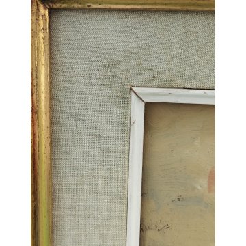 QUADRO DIPINTO OLIO TAVOLA Bruno Livori PAESAGGIO MARE pescatore PONTILE ALBA