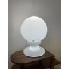 GRANDE RARA LAMPADA DA TAVOLO VETRO OPALINO FONTANA ARTE MAX INGRAND SFERA 1970