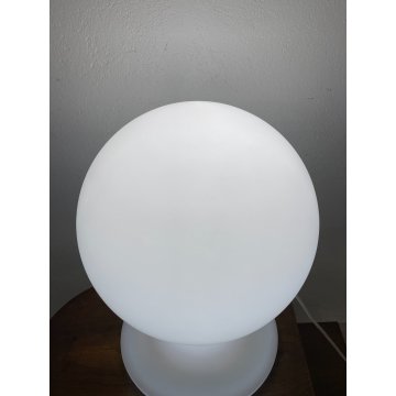 GRANDE RARA LAMPADA DA TAVOLO VETRO OPALINO FONTANA ARTE MAX INGRAND SFERA 1970