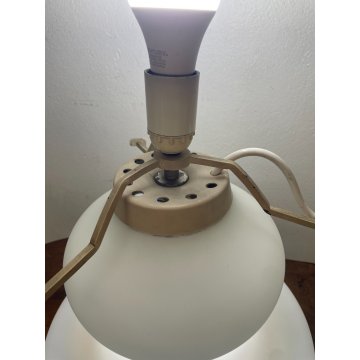 GRANDE RARA LAMPADA DA TAVOLO VETRO OPALINO FONTANA ARTE MAX INGRAND SFERA 1970