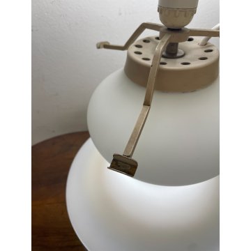 GRANDE RARA LAMPADA DA TAVOLO VETRO OPALINO FONTANA ARTE MAX INGRAND SFERA 1970