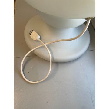 GRANDE RARA LAMPADA DA TAVOLO VETRO OPALINO FONTANA ARTE MAX INGRAND SFERA 1970