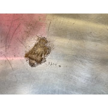 ANTICO GRANDE VASSOIO CUPOLA PORTATA per CARNE RAME OTTONE ARGENTATO PRIMO '900