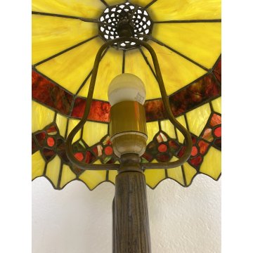 GRANDE LAMPADA TAVOLO ABATJOUR STILE TIFFANY ART NOUVEAU VINTAGE 1 LUME 50 cm/h
