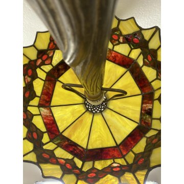 GRANDE LAMPADA TAVOLO ABATJOUR STILE TIFFANY ART NOUVEAU VINTAGE 1 LUME 50 cm/h