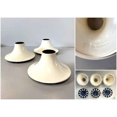 3 LAMPADA PARETE SOFFITTO APPLIQUE ARTEMIDE TETI DESIGN Vico Magistretti BIANCA