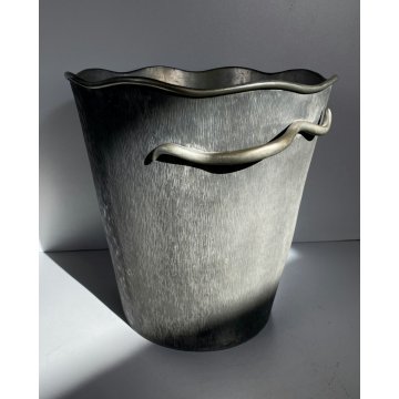 SECCHIELLO GHIACCIO Peltro GLACETTE  ICE BUCKET  ARGENTERIA Scotti Milano '40/50