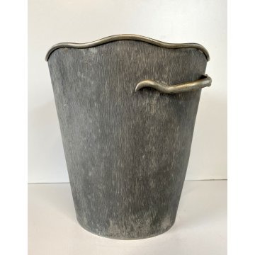 SECCHIELLO GHIACCIO Peltro GLACETTE  ICE BUCKET  ARGENTERIA Scotti Milano '40/50