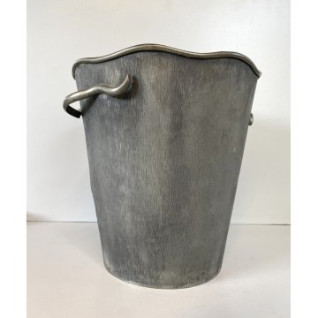 SECCHIELLO GHIACCIO Peltro GLACETTE  ICE BUCKET  ARGENTERIA Scotti Milano '40/50