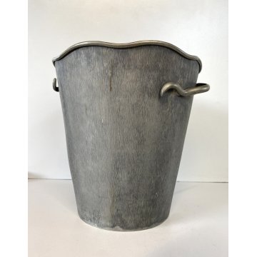 SECCHIELLO GHIACCIO Peltro GLACETTE  ICE BUCKET  ARGENTERIA Scotti Milano '40/50