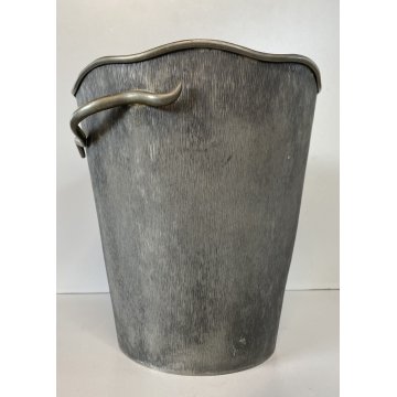 SECCHIELLO GHIACCIO Peltro GLACETTE  ICE BUCKET  ARGENTERIA Scotti Milano '40/50