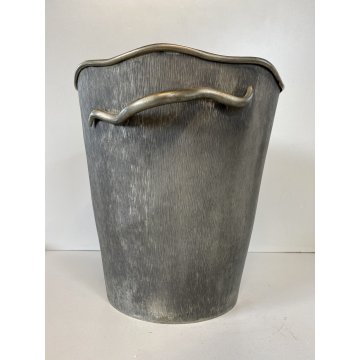 SECCHIELLO GHIACCIO Peltro GLACETTE  ICE BUCKET  ARGENTERIA Scotti Milano '40/50
