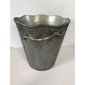 SECCHIELLO GHIACCIO Peltro GLACETTE  ICE BUCKET  ARGENTERIA Scotti Milano '40/50