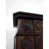 ANTICA CREDENZA VALDOSTANA LEGNO NOCE PATINA ORIGINALE SETTECENTO EPOCA 1700