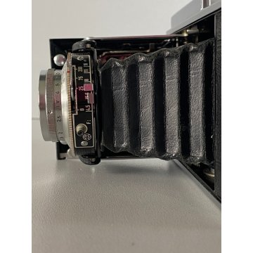 VINTAGE VOIGTLÄNDER PERKEO I FOLDING CAMERA Vaskar 1:45/80 LENS con CUSTODIA '50