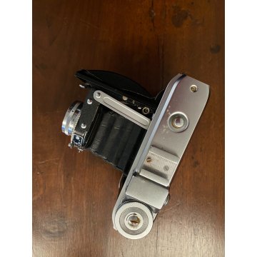 VINTAGE VOIGTLÄNDER PERKEO I FOLDING CAMERA Vaskar 1:45/80 LENS con CUSTODIA '50