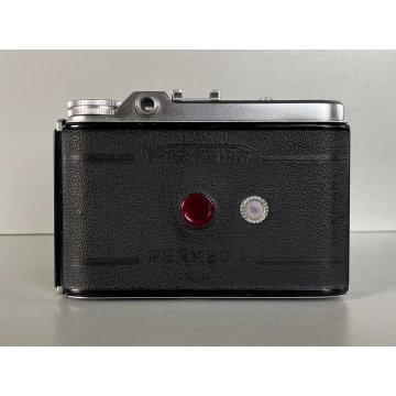 VINTAGE VOIGTLÄNDER PERKEO I FOLDING CAMERA Vaskar 1:45/80 LENS con CUSTODIA '50