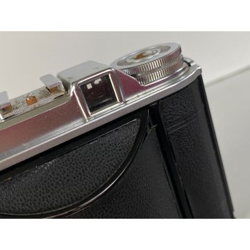 VINTAGE VOIGTLÄNDER PERKEO I FOLDING CAMERA Vaskar 1:45/80 LENS con CUSTODIA '50