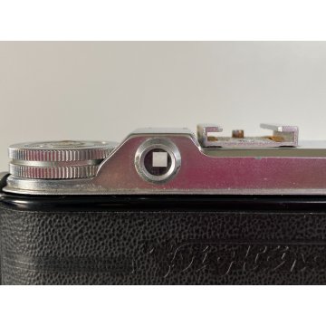 VINTAGE VOIGTLÄNDER PERKEO I FOLDING CAMERA Vaskar 1:45/80 LENS con CUSTODIA '50