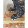 SCULTURA Magrino CANE da CACCIA SETTER DOG PLACCATA ARGENTO 925 - 27x18cm/h