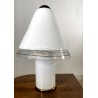 LAMPADA da TAVOLO FUNGO MUSHROOM VETRO MURANO BIANCO OPALINO ANNI '70