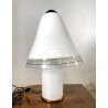 LAMPADA da TAVOLO FUNGO MUSHROOM VETRO MURANO BIANCO OPALINO ANNI '70