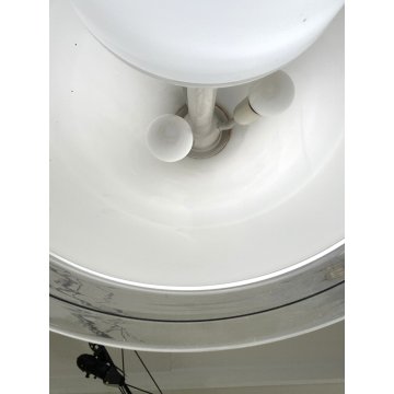 LAMPADA da TAVOLO FUNGO MUSHROOM VETRO MURANO BIANCO OPALINO ANNI '70