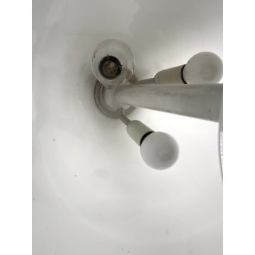 LAMPADA da TAVOLO FUNGO MUSHROOM VETRO MURANO BIANCO OPALINO ANNI '70