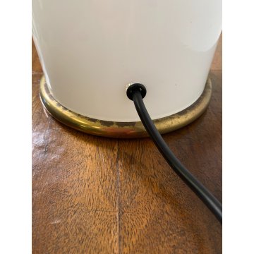 LAMPADA da TAVOLO FUNGO MUSHROOM VETRO MURANO BIANCO OPALINO ANNI '70