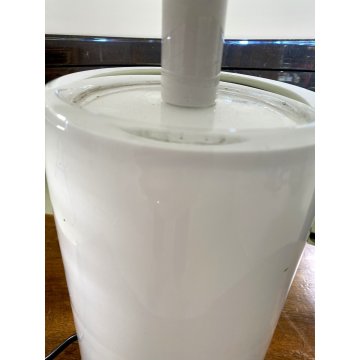 LAMPADA da TAVOLO FUNGO MUSHROOM VETRO MURANO BIANCO OPALINO ANNI '70