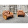 COPPIA POLTRONA DESIGN Afra & Tobia Scarpa "Coronado" B&B SOFA ARMCHAIR ANNI 70
