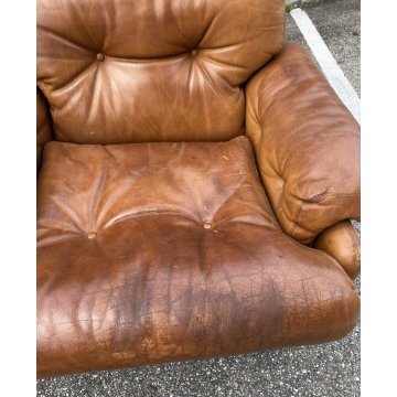 COPPIA POLTRONA DESIGN Afra & Tobia Scarpa "Coronado" B&B SOFA ARMCHAIR ANNI 70