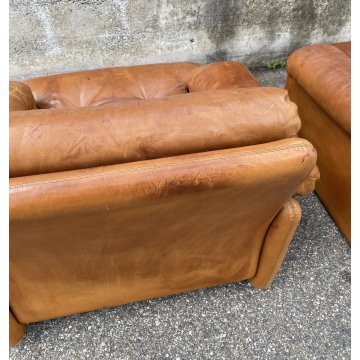 COPPIA POLTRONA DESIGN Afra & Tobia Scarpa "Coronado" B&B SOFA ARMCHAIR ANNI 70