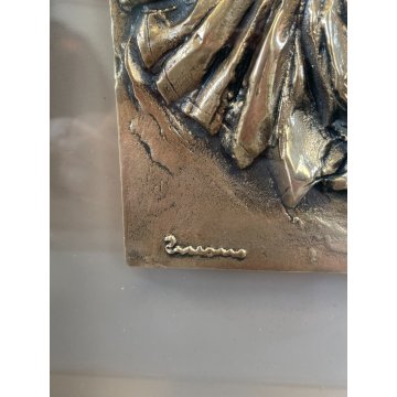 QUADRO BASSORILIEVO BRONZO BALLERINA FRANCO TROIANO FIGURA FEMMINILE DANZATRICE