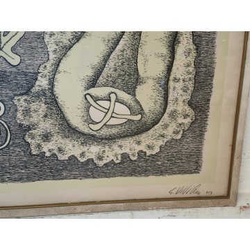 LITOGRAFIA Giuseppe Viviani DOLCI PASQUALI 1963 Stampa Multiplo Numerata 90/190