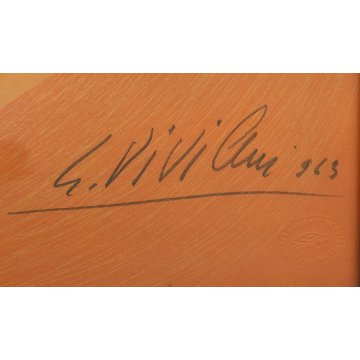 LITOGRAFIA Giuseppe Viviani CAGNOLINI 1963 Stampa Multiplo Numerata 40/170
