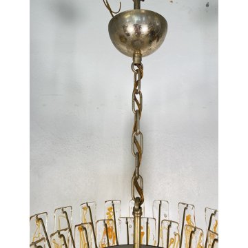 LAMPADARIO SOSPENSIONE VETRO MURANO LA MURRINA ATTR. Mazzega CEILING LAMP 1970