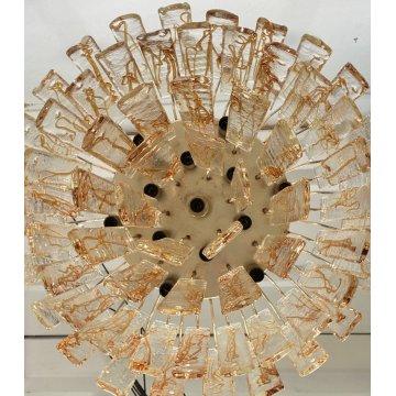 LAMPADARIO SOSPENSIONE VETRO MURANO LA MURRINA ATTR. Mazzega CEILING LAMP 1970