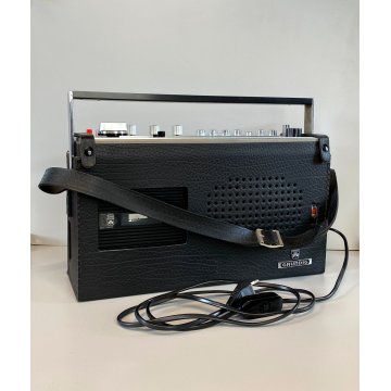 RADIO VINTAGE Grundig C4000 Automatic NERA FUNZIONANTE CUSTODIA ANTENNA '70