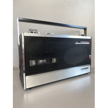 RADIO VINTAGE Grundig C4000 Automatic NERA FUNZIONANTE CUSTODIA ANTENNA '70